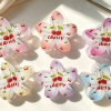 Cherry Print Gradient Plumeria Hair Claw Clips