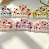 Pastel Cherry Print Transparent Hair Claw Clips