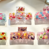 Pastel Garden Floral Transparent Hair Claws