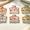Fun Mixed Print Transparent Hair Claw Clips