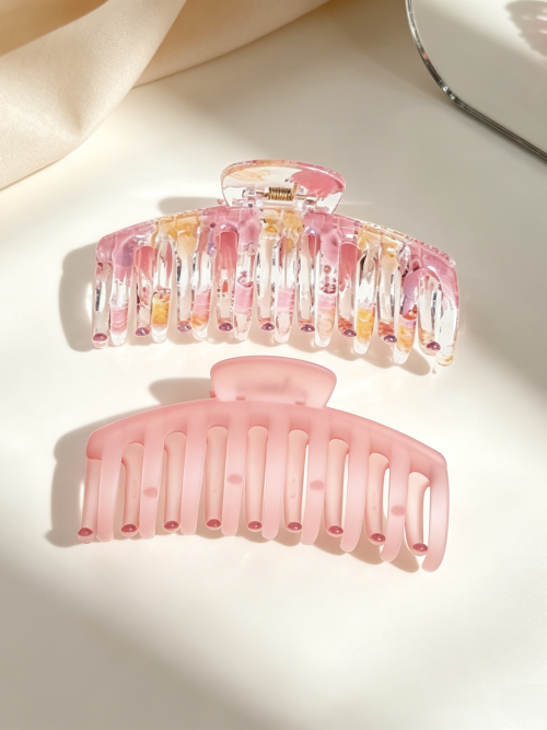 Pastel Pink Large Jaw Hair Claw Clips