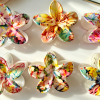Watercolor Bloom Flower Hair Claw Clips