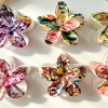 Vintage Floral Plumeria Hair Claw Clips