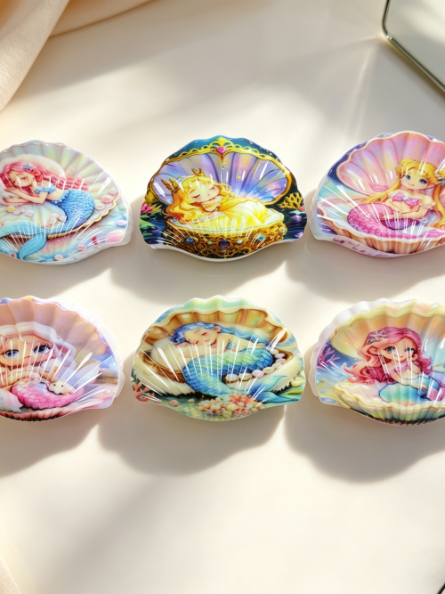 Dreamy Mermaid Shell Hair Claw Clips