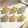 Bright Floral Plumeria Hair Claw Clips
