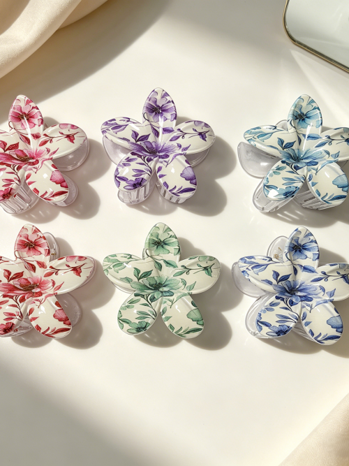 Delicate Watercolor Floral Plumeria Claws
