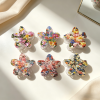 Vintage Collage Floral Plumeria Hair Claws