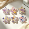 Soft Lavender Floral Plumeria Hair Claws