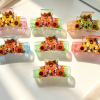 Transparent Sunflower Print Rectangle Hair Claws