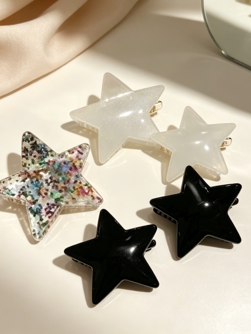 Glitter Star-Shaped Hair Claw Clips