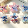 Angel & Stitch Print Plumeria Hair Claws