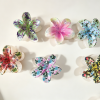 Butterfly Print Plumeria Flower Hair Claws