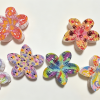 Graffiti Art Plumeria Flower Hair Claws