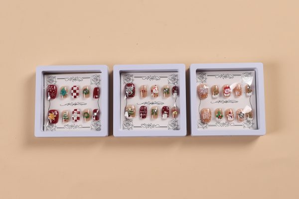 Premium Press-on Nails Christmas red
