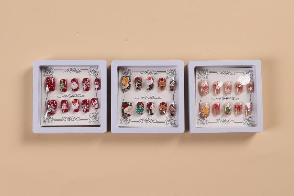 Premium Press-on Nails Christmas red