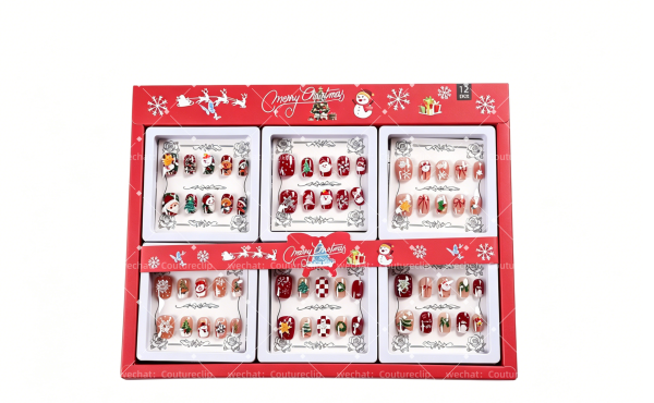 Premium Press-on Nails Christmas red